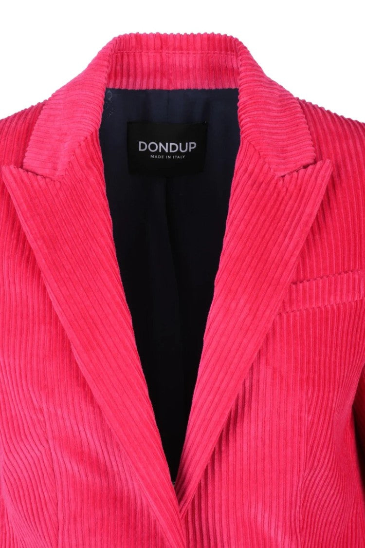 Dondup Long Velvet Jacket - Fuchsia