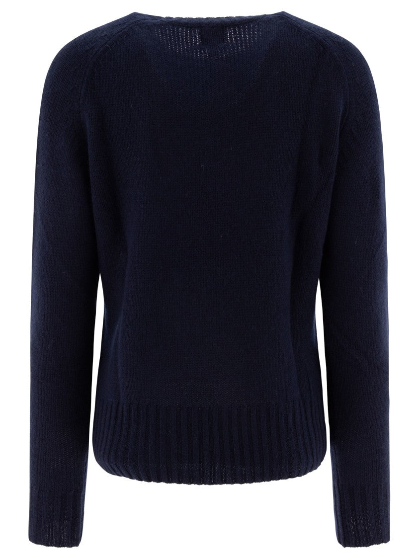 Ines De La Fressange Raglan Sleeve Wool-Cashmere Blend Sweater