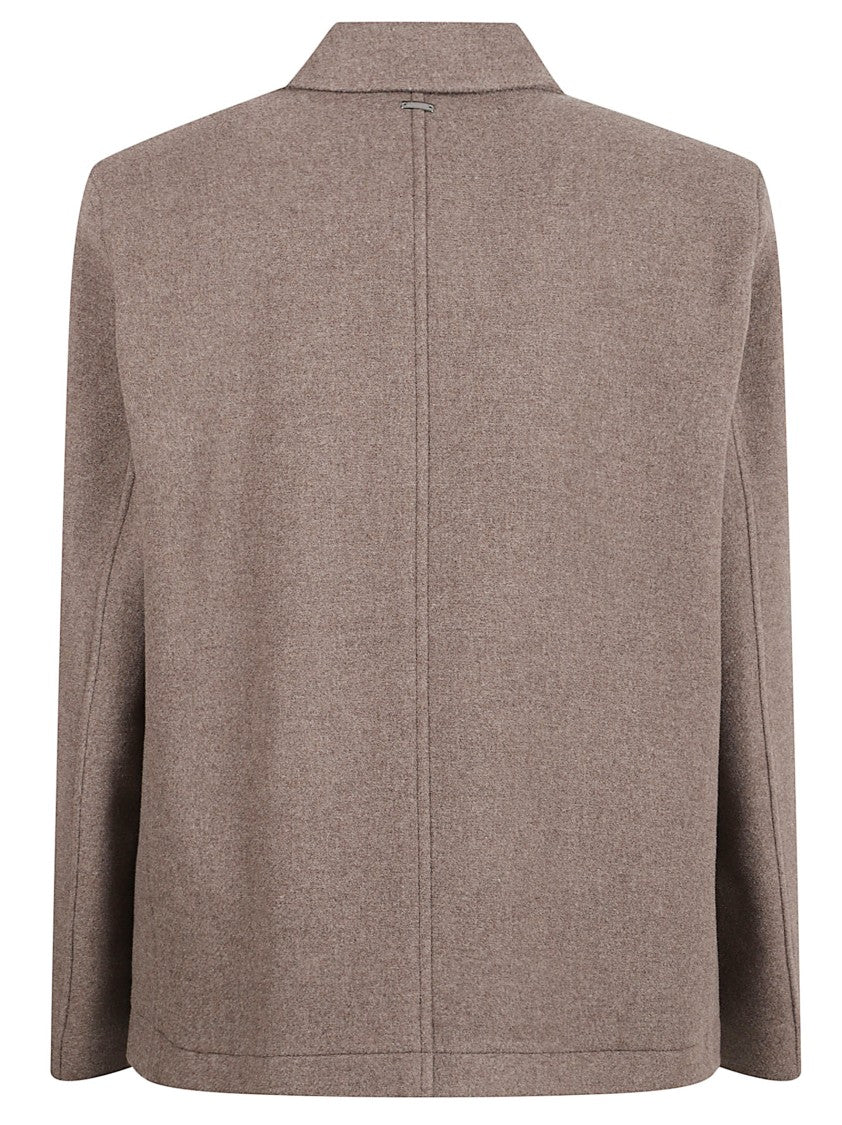 Herno Double-Layered Wool Jacket With Twill Effect