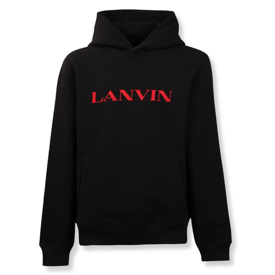 Lanvin Black Hoodie With Signature Logo