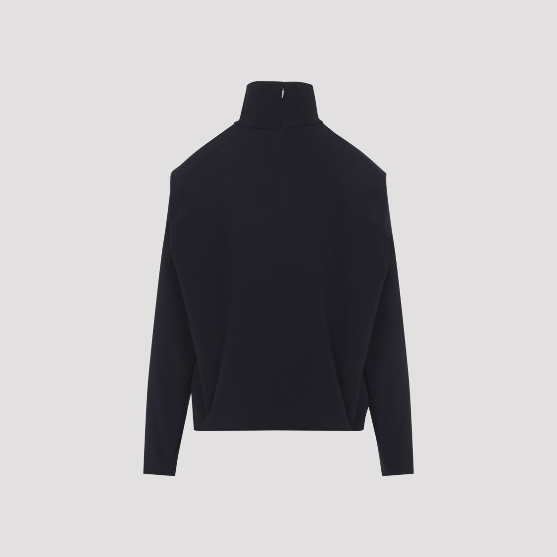 Saint Laurent Long-Sleeved Black Turtleneck Top With Design