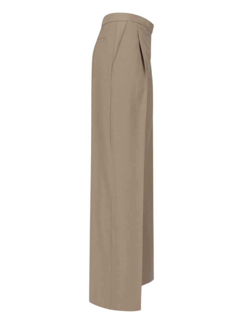 Lardini Brown Wool Blend Tailored Trousers