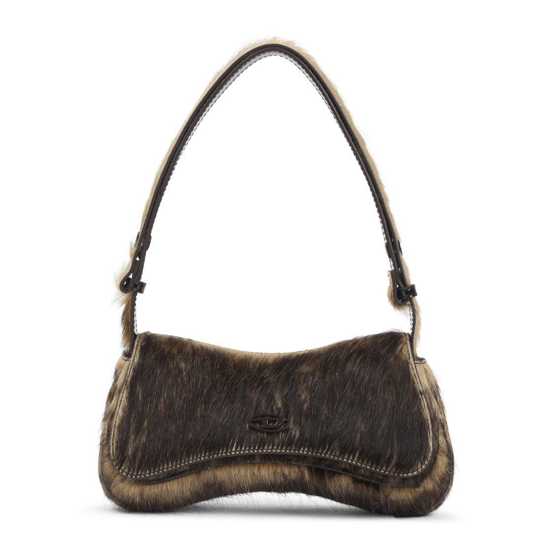 Diesel Furry Design Cow Leather Play Clutch Bag
