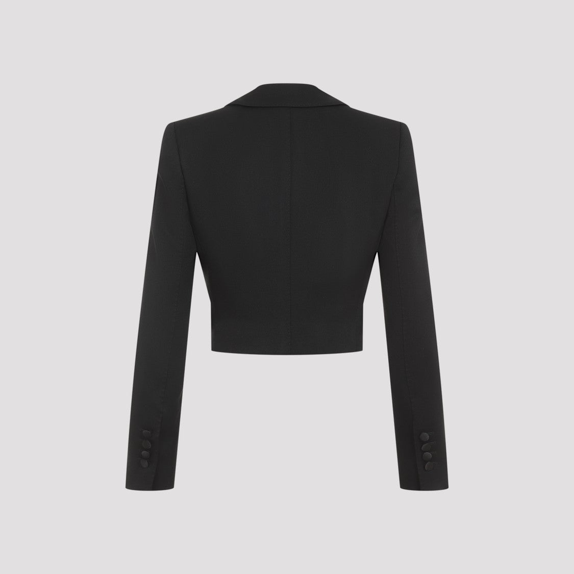 Dolce & Gabbana Cropped Blazer With Wool-Silk Blend And Tailored Fit