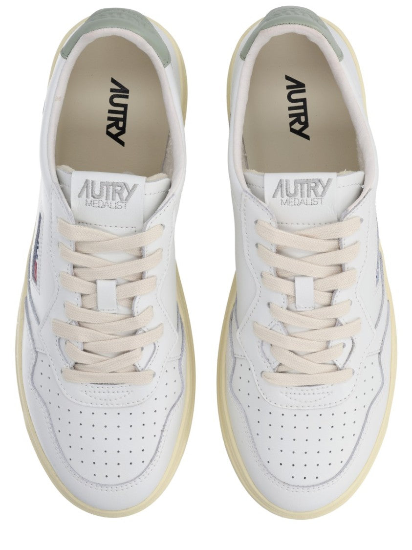 Autry Medalist Low Perforated Muted Green Sneakers