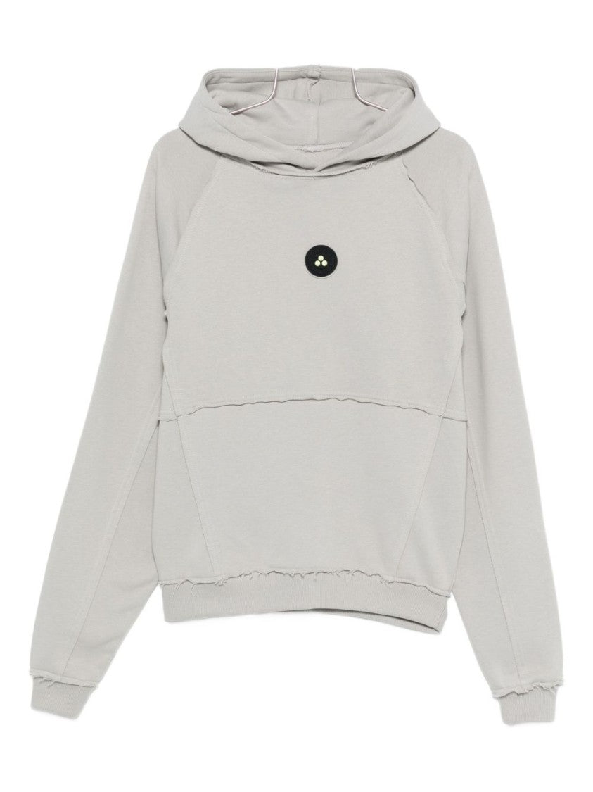 Peuterey Relaxed Fit Grey Hoodie With Raglan Sleeves