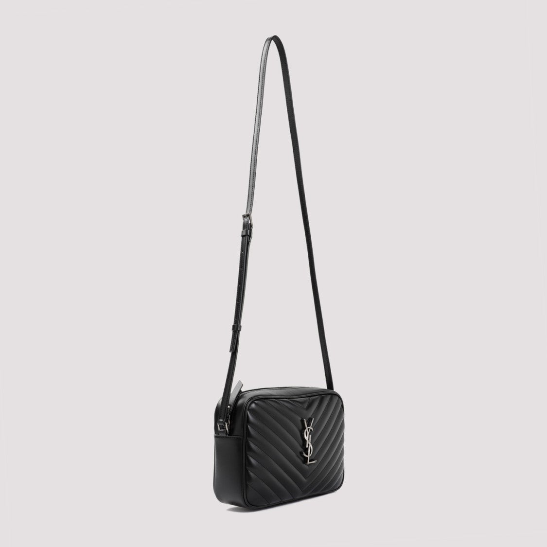 Saint Laurent Black Matelassé Leather Shoulder Bag