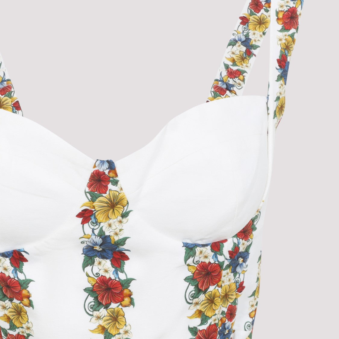 Farm Rio Fitted Mini Dress With Floral Accents