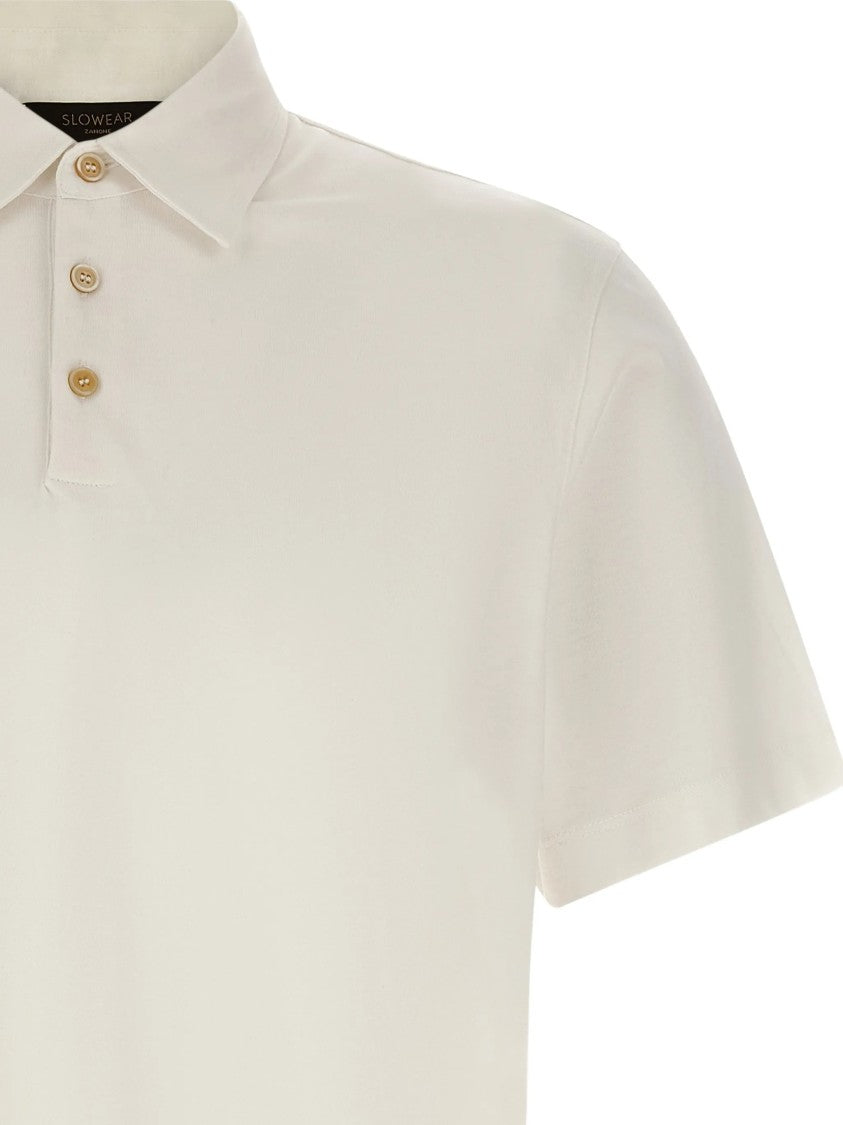 Zanone Lightweight Boxy Fit Cotton Polo Shirt