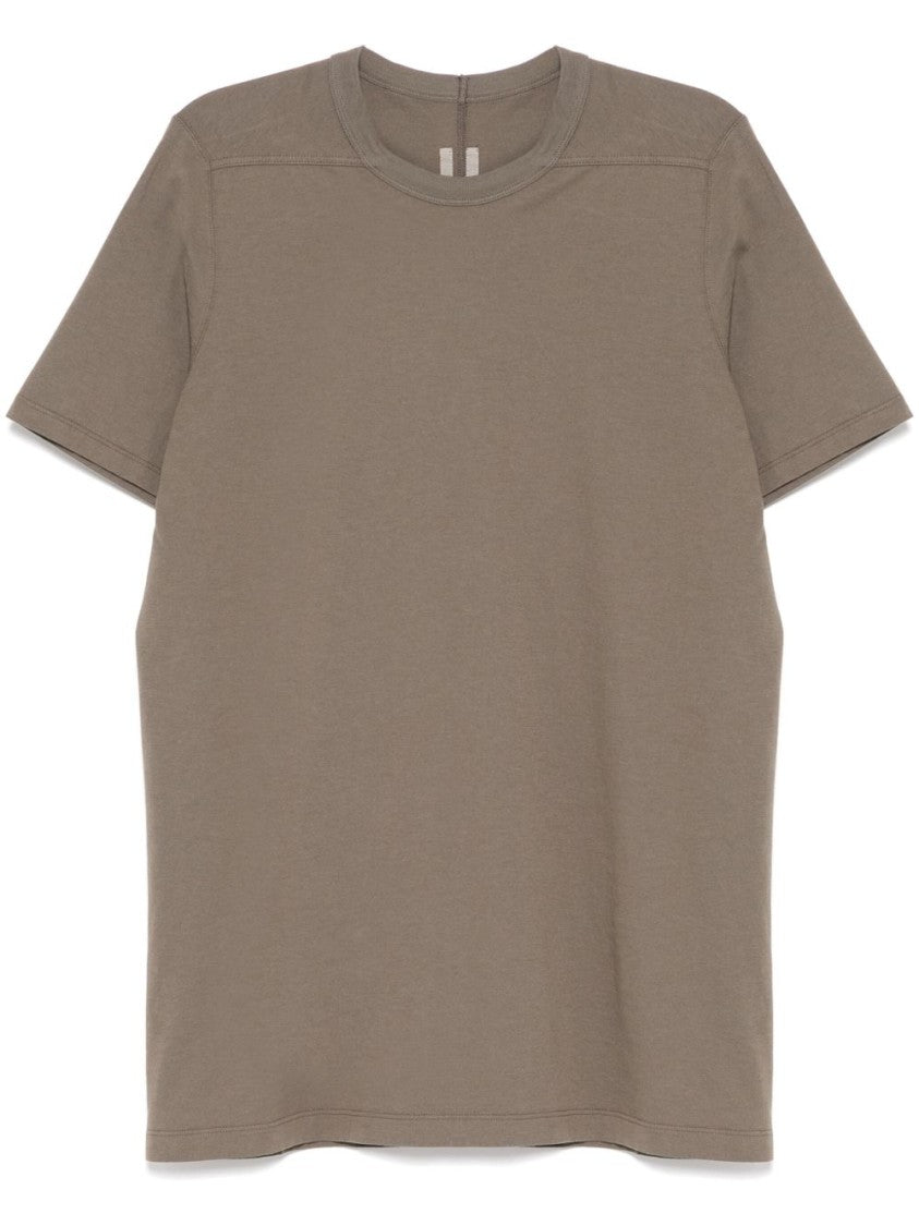 Rick Owens Rust Brown Crew Neck T-Shirt With Straight Hem