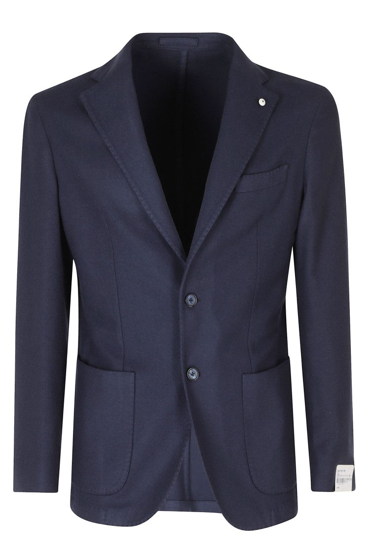 L.B.M. Single-Breasted Cotton Jacket With Jeweled Lapel Detail