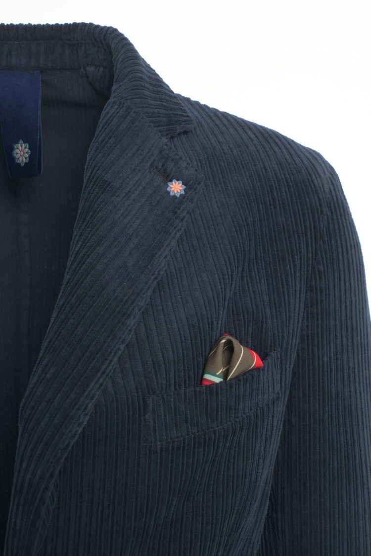 Bharnaba Corduroy Blazer With Tailored Fit And Notched Lapels