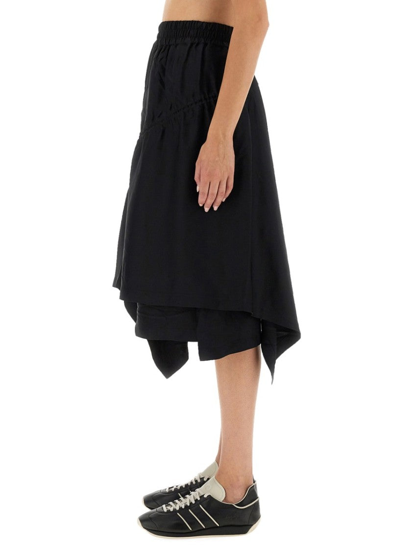 Y-3 Asymmetrical Skirt With Flowing Design