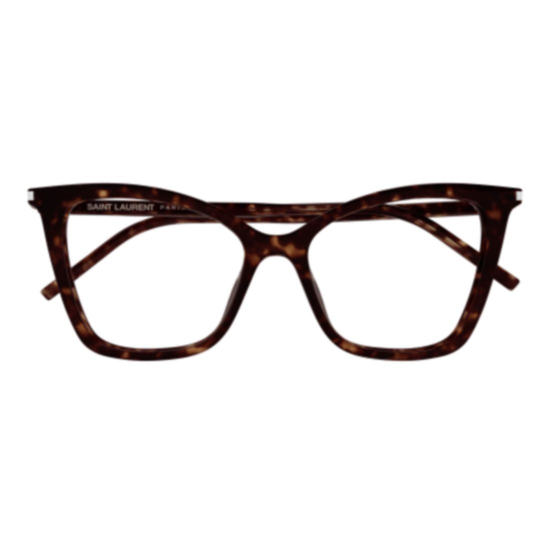 Saint Laurent Sl 386 Tortoiseshell Oversized Cat-Eye Eyeglasses