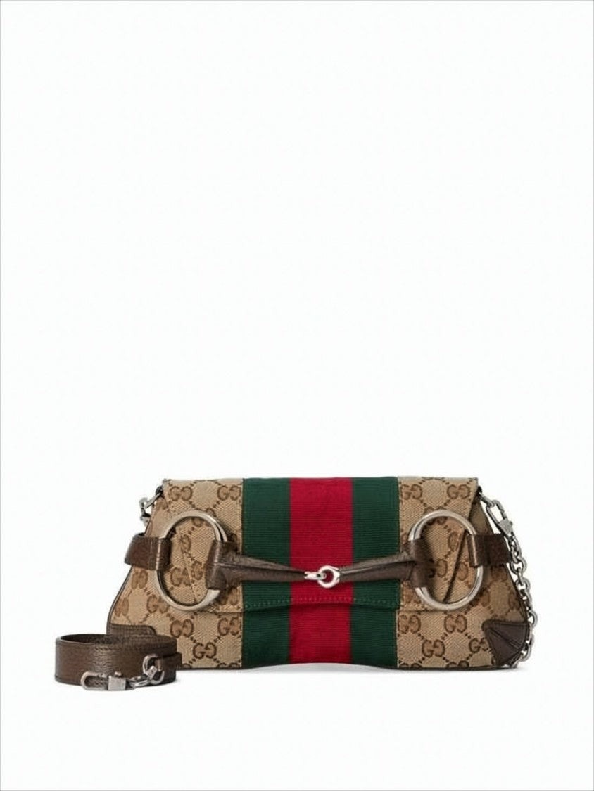 Gucci Rectangular Monogram Canvas Shoulder Bag
