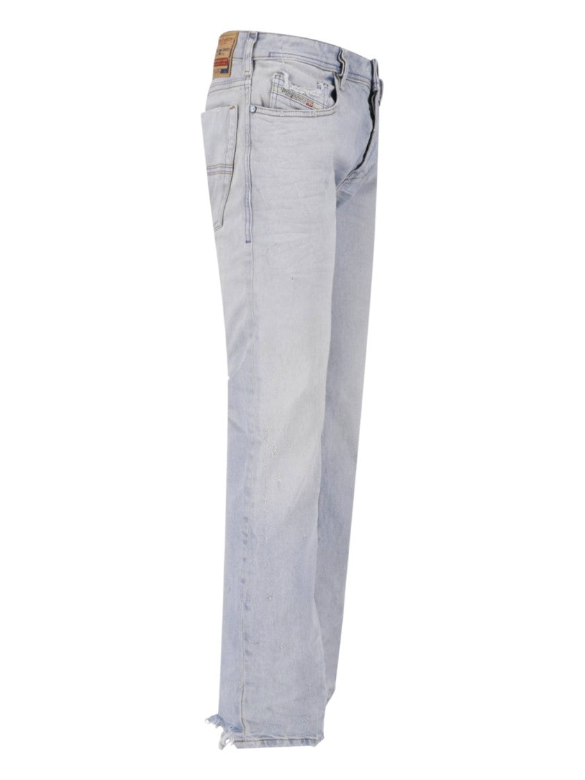 Diesel Light Blue Bootcut Jeans With Five-Pocket Design