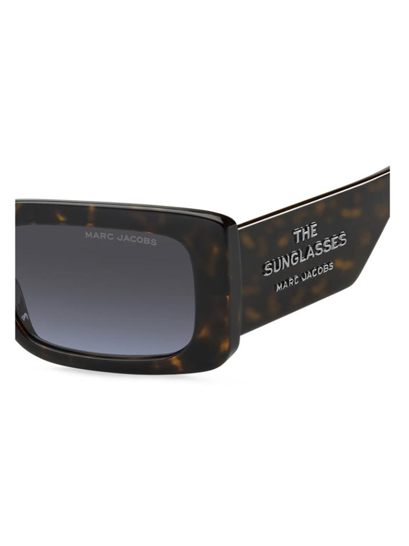 Marc Jacobs Bold Square Tortoiseshell Sunglasses With Glossy Finish