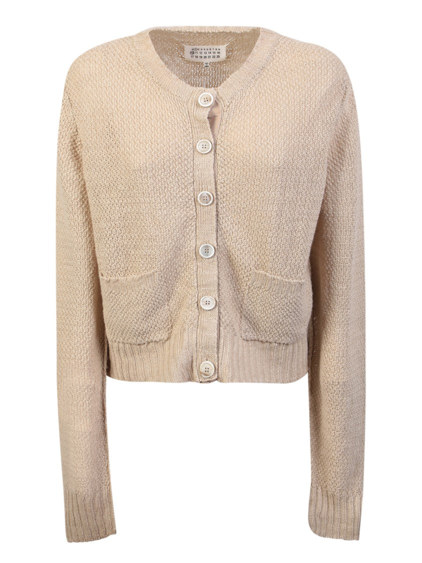 Maison Margiela Beige Roundneck Cardigan