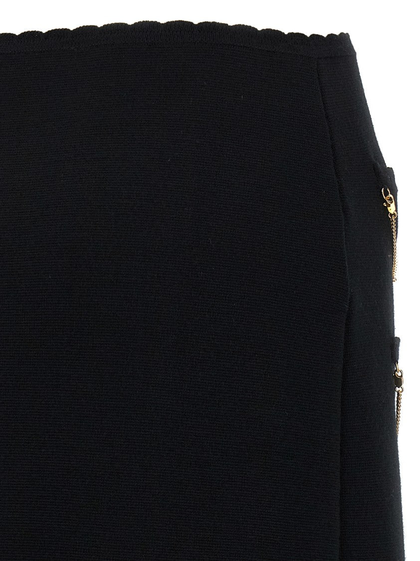 Moschino Merino Wool Knit Mini Skirt