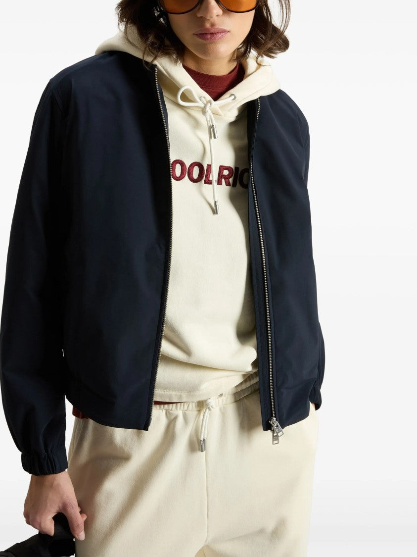 Woolrich Blue Summer Bomber Lightweight Polyester Jacket