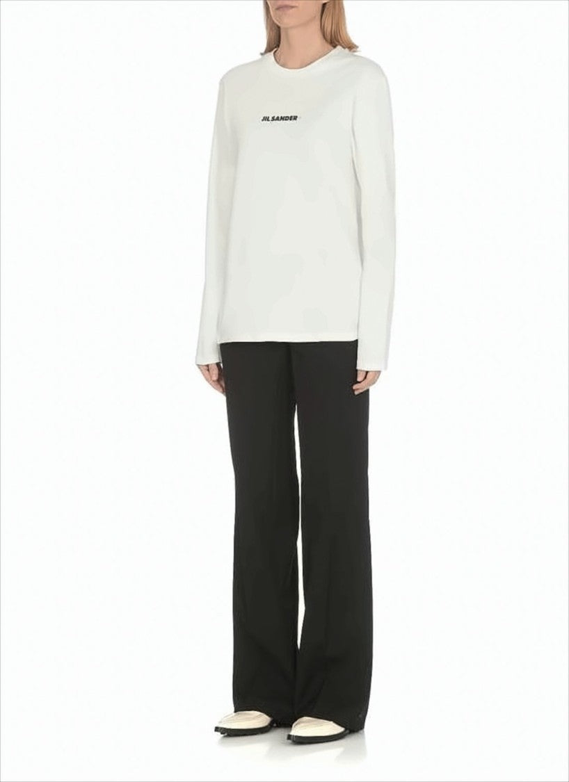 Jil Sander Long-Sleeve Cotton T-Shirt With Minimalist Design