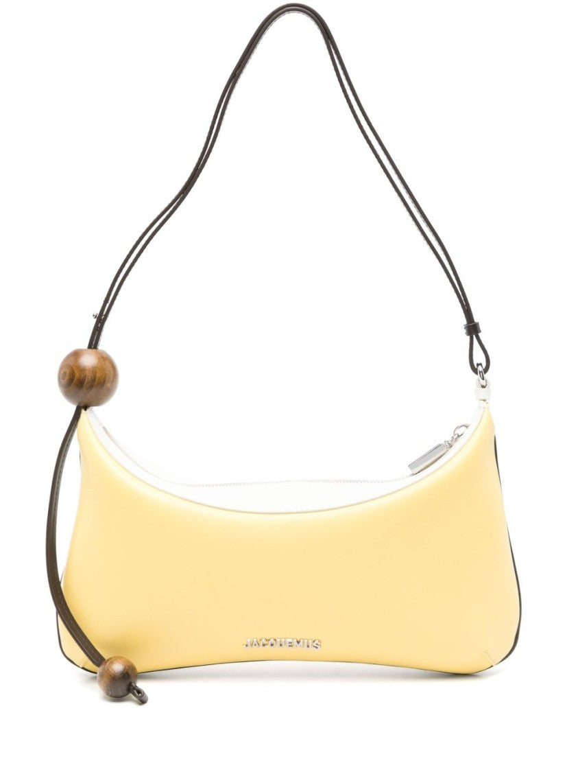 Jacquemus Lambskin Shoulder Bag With Curved Silhouette