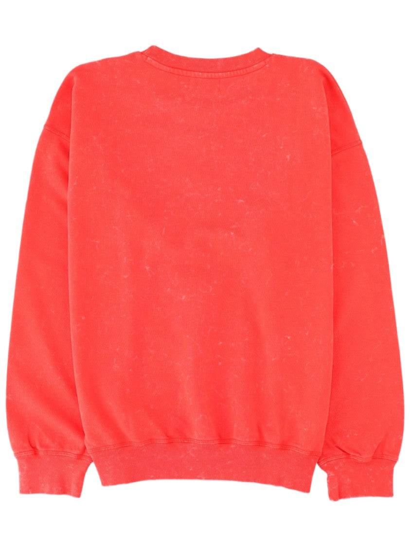 Ganni Cherry-Red Graphic Organic Cotton Sweatshirt