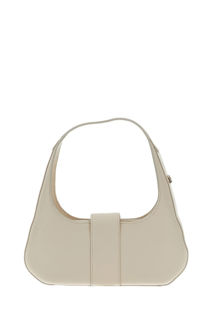 Roger Vivier White Minimalist Buckle Detail Shoulder Bag