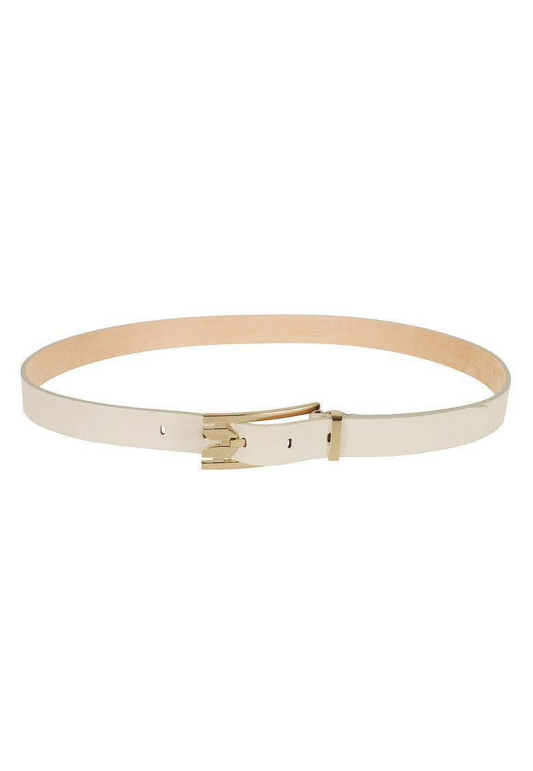 Victoria Beckham Polished Gold-Tone Pin Buckle Belt With Integrated Loop