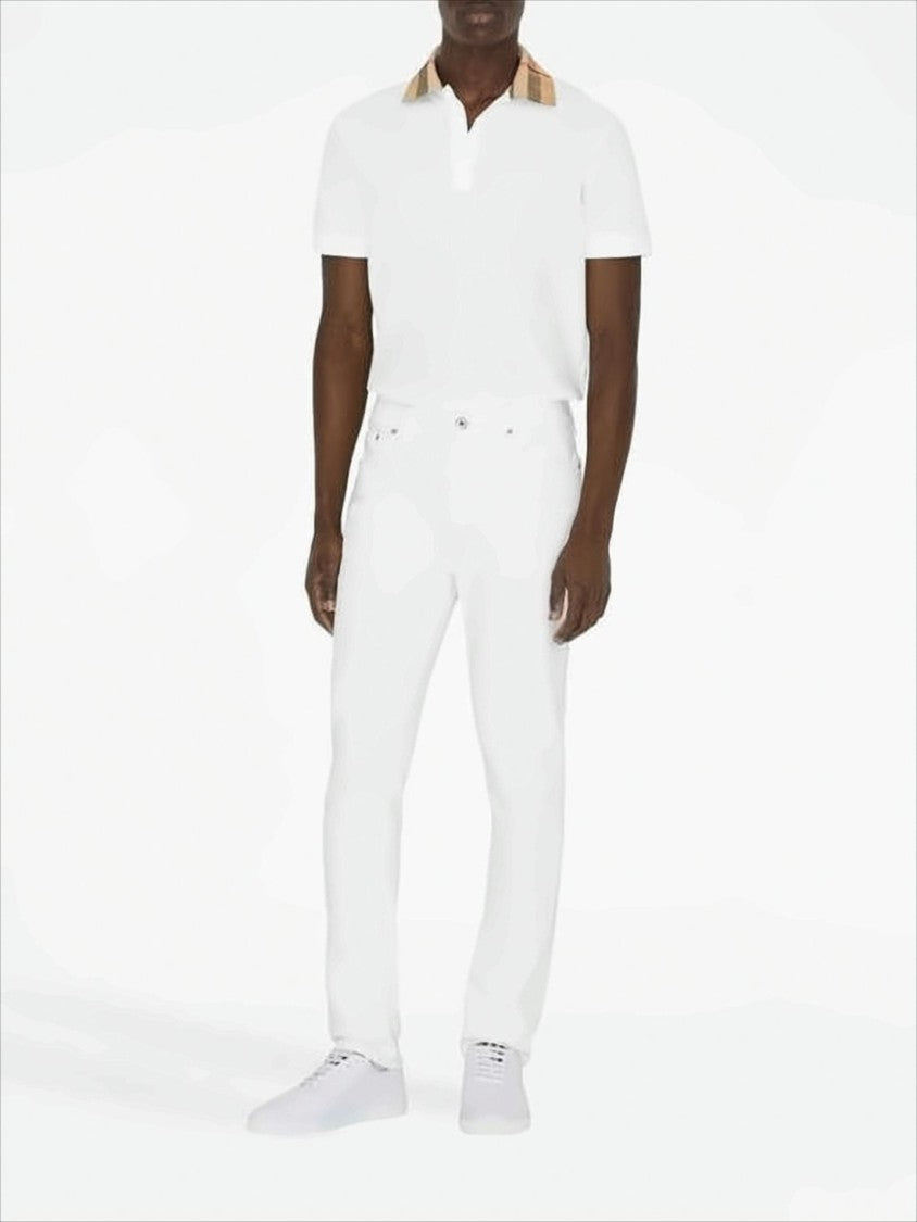 Burberry White Polo Shirt