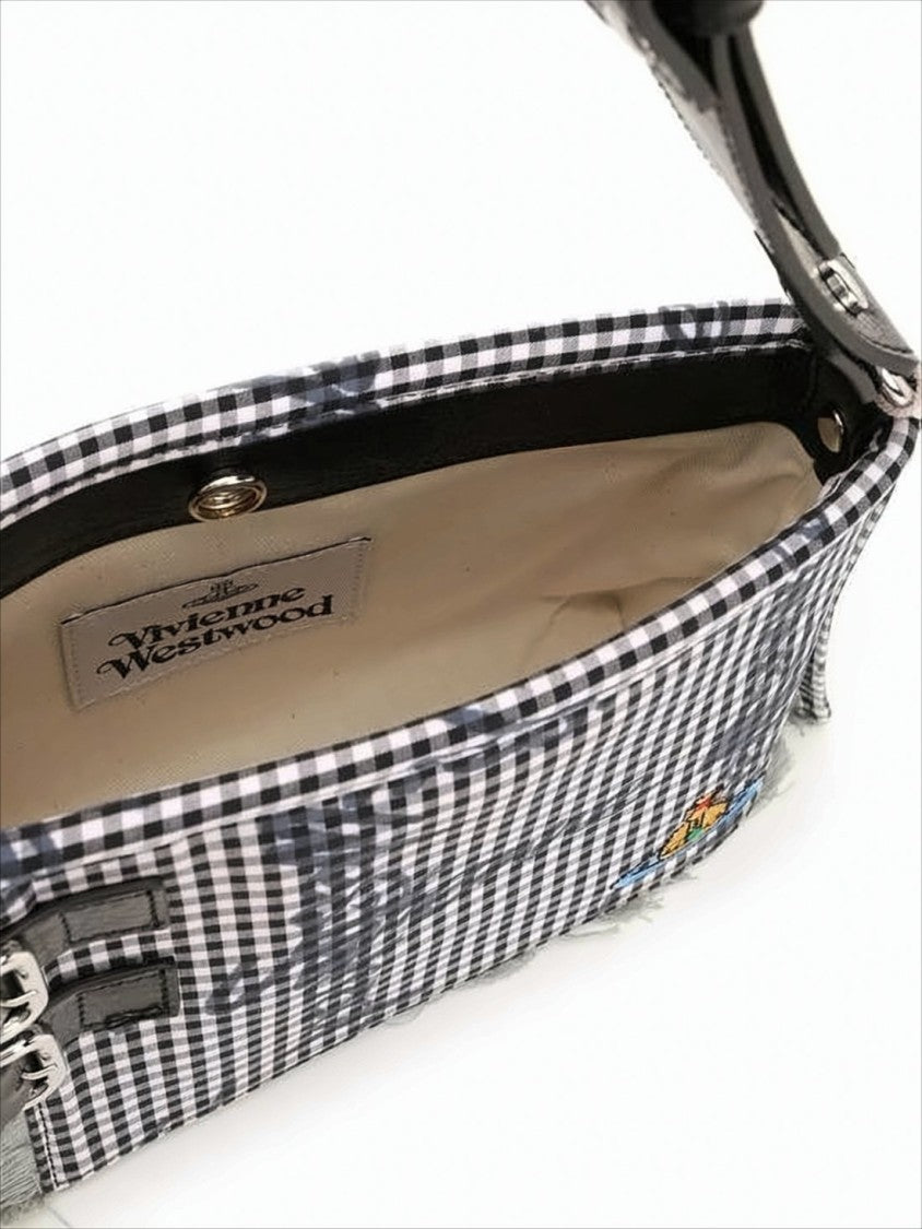 Vivienne Westwood Rectangular Gingham Pattern Shoulder Bag
