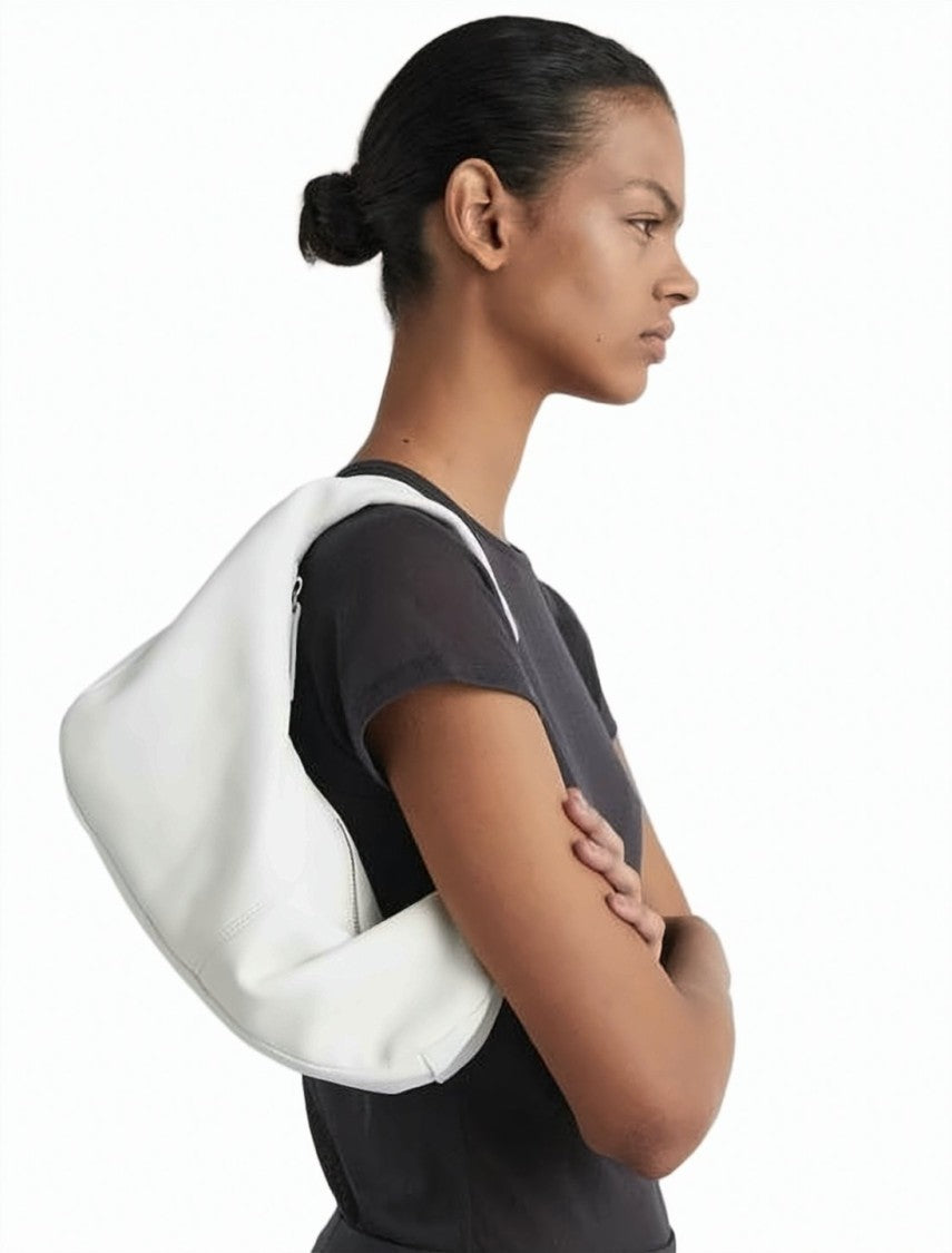 Paloma Wool Crescent Shaped Leather Shoulder Bag With Padded Handle