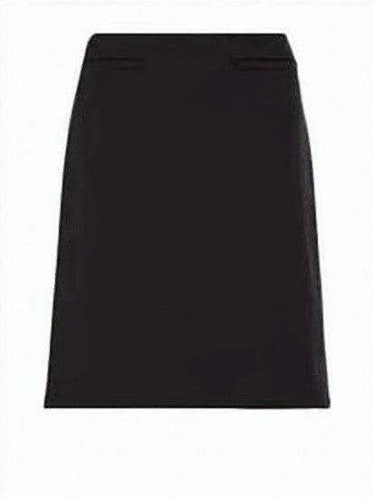 Max Mara Straight Silhouette Black Wool Midi Skirt