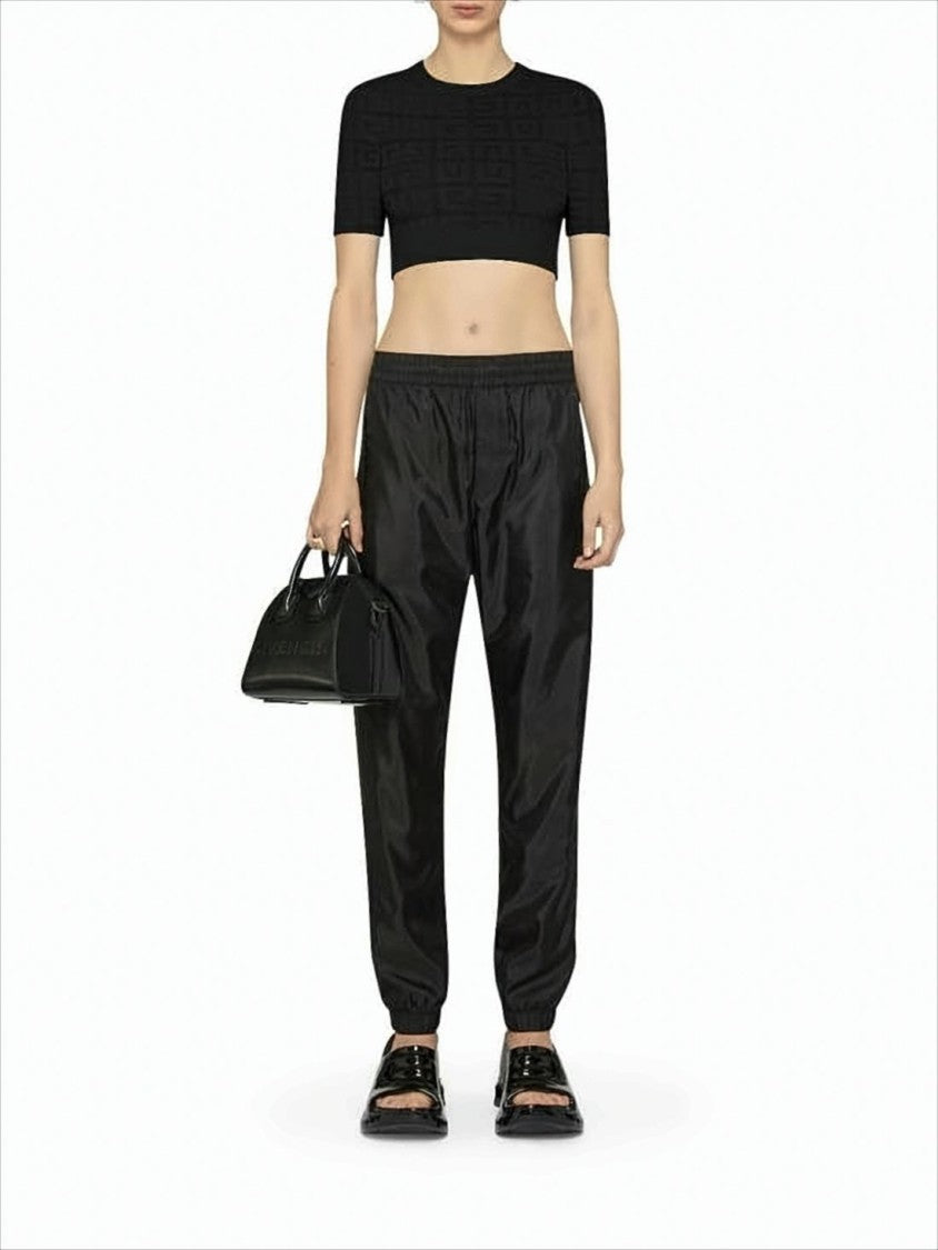 Givenchy Textured Black Cropped Sweater With Fitted Silhouette