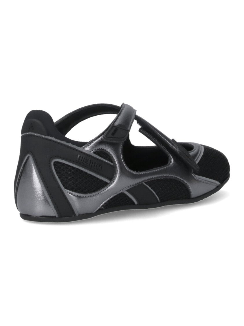 The Attico "Floor 01" Flat Ballerinas – Black
