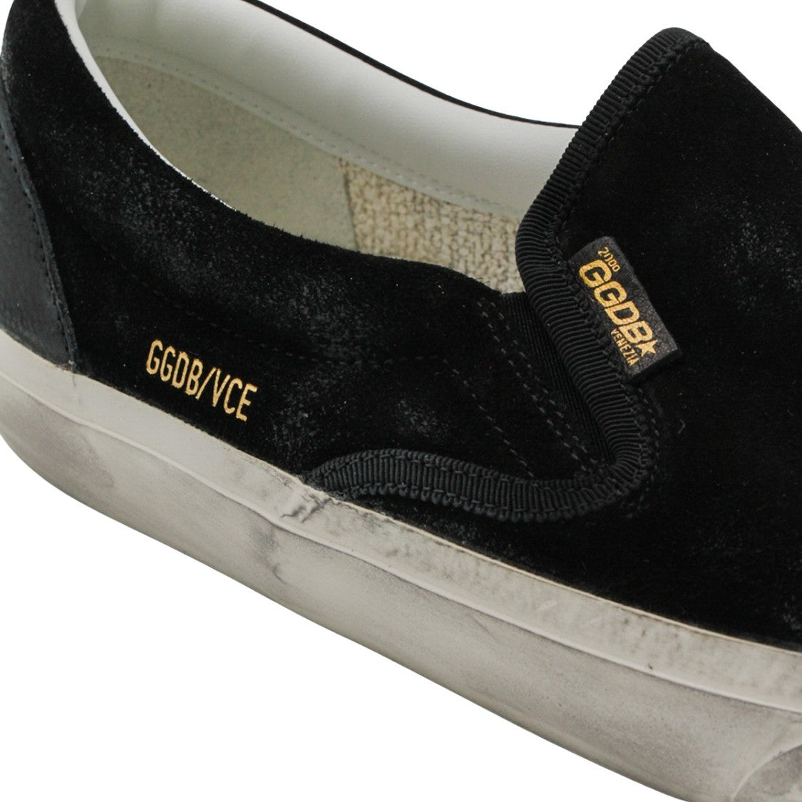 Golden Goose Slip-On Black Velvet Sneakers