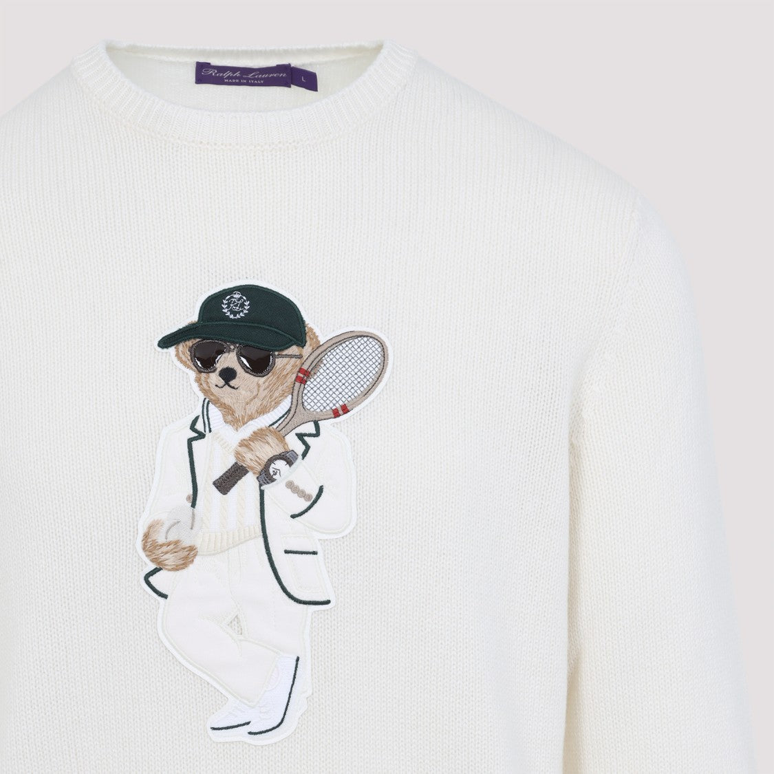 Ralph Lauren X Purple Label Classic Cream Cashmere Pullover