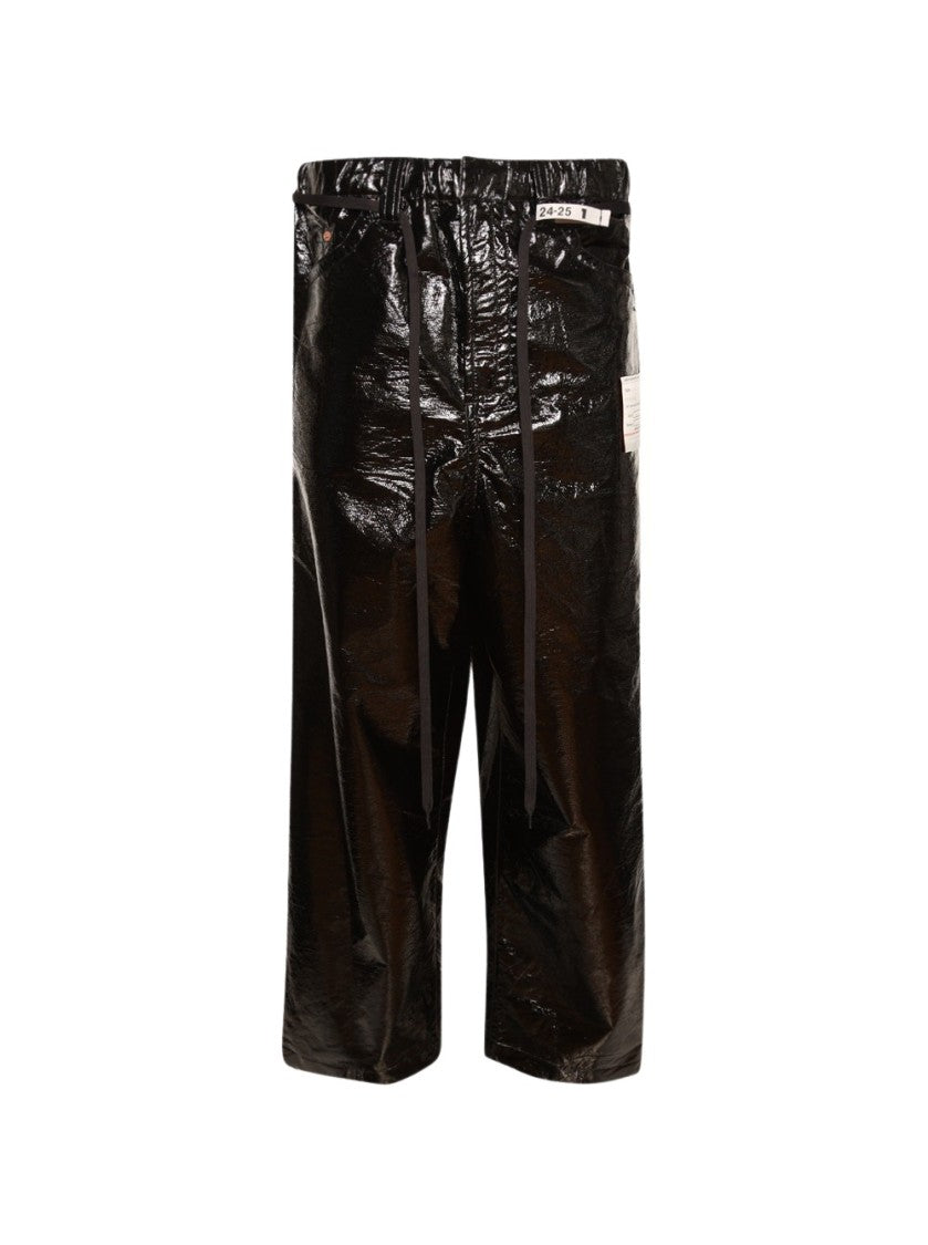 Maison Mihara Yasuhiro Enamel Wide Trousers Black