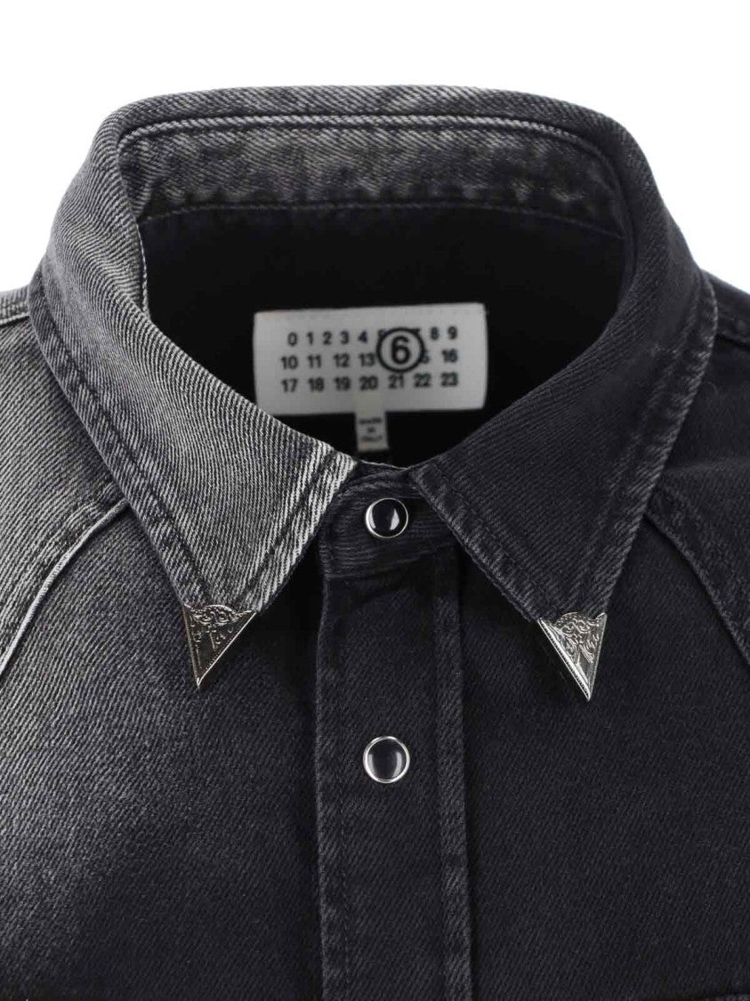 Mm6 By Maison Margiela "Western" Denim Shirt – Black