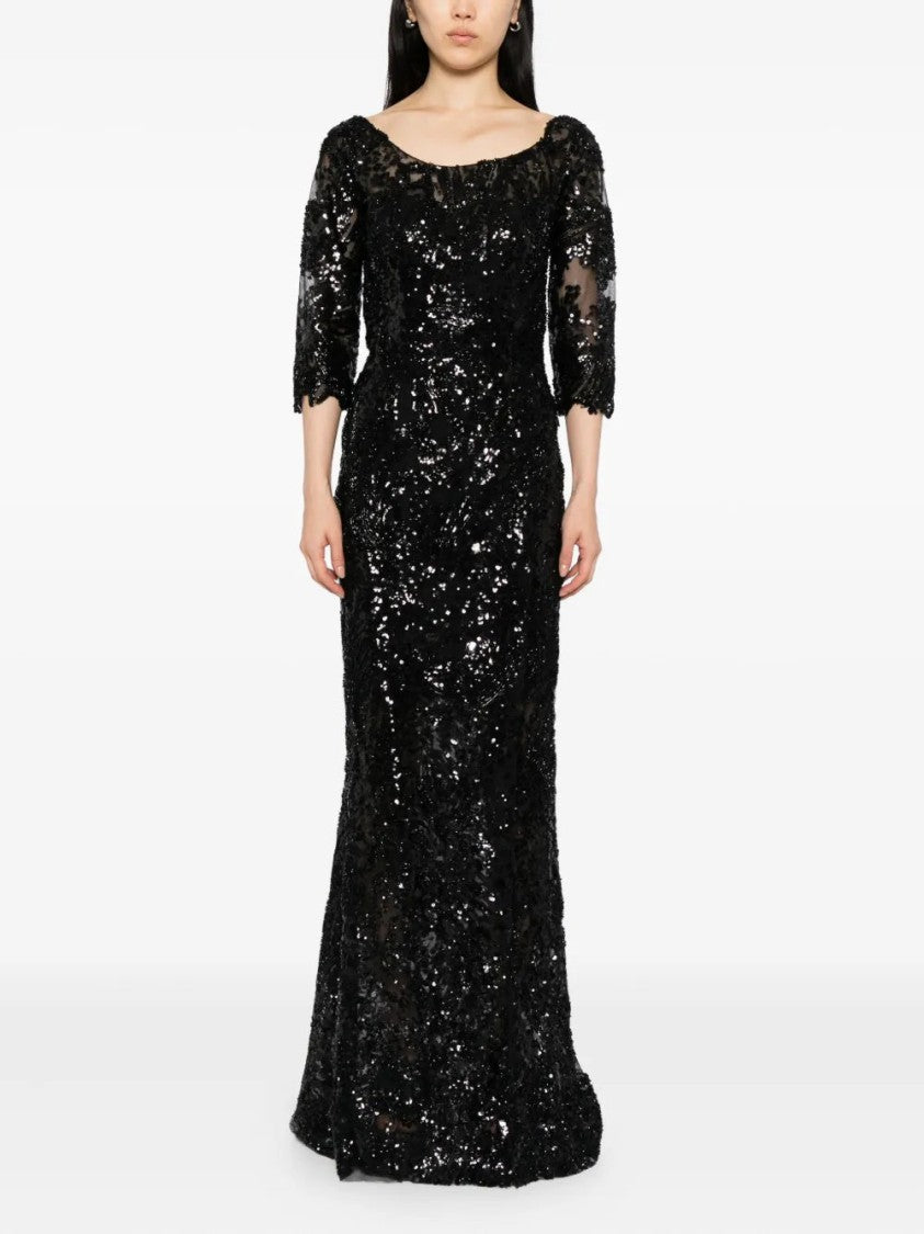 Saiid Kobeisy Embroidered Long Dress With Overskirt