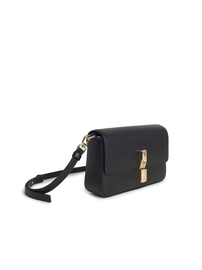 Furla Iride' Small Black Leather Crossbody Bag