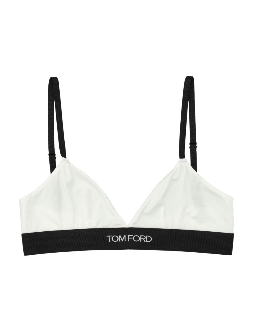 Tom Ford Signature Modal Bra With Gold-Tone Detailing
