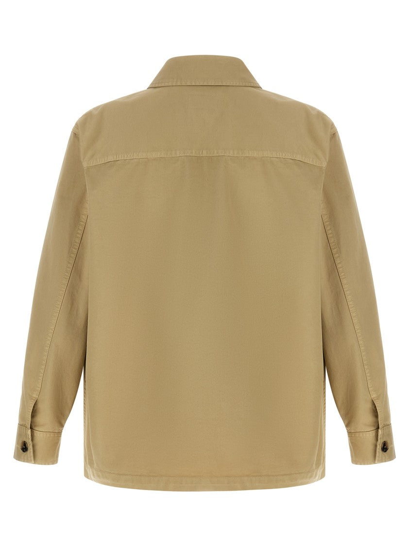 Saint Laurent 'Cassandre' Cotton Pointed Collar Overshirt