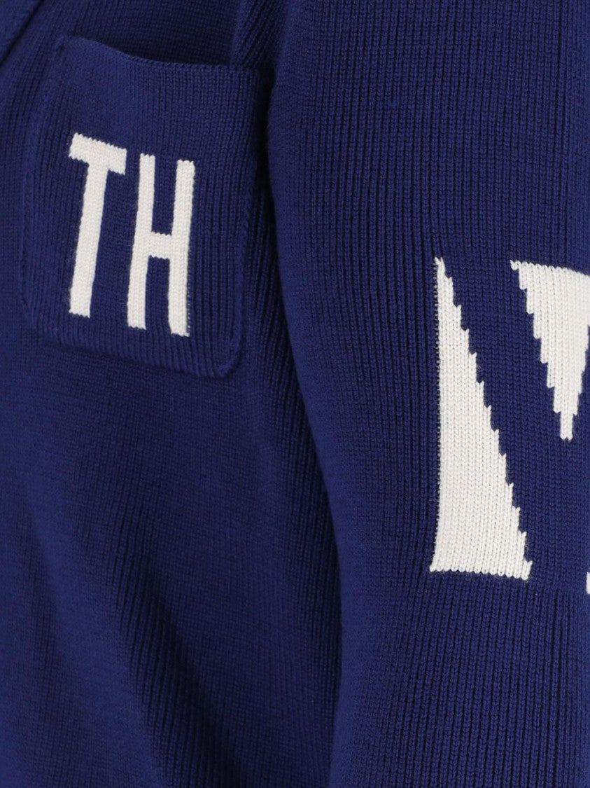 Valentino "Chez Valentino" Wool Cardigan – Navy