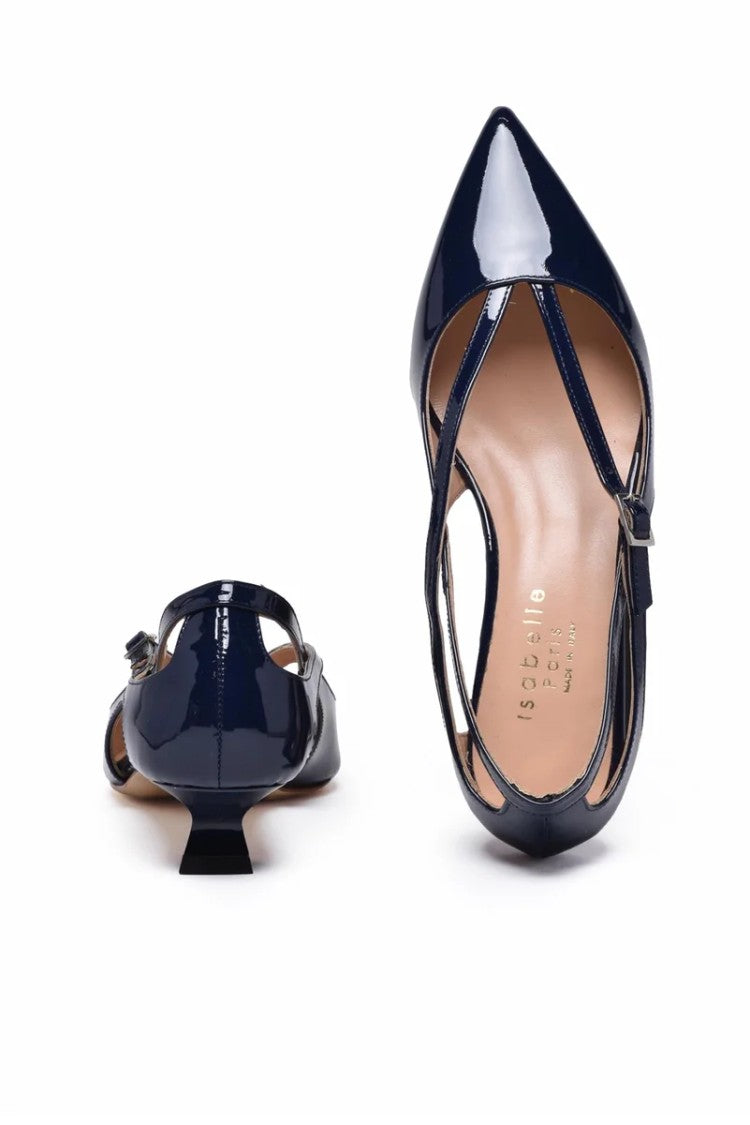 Isabelle Paris Blue Patent Leather Pumps