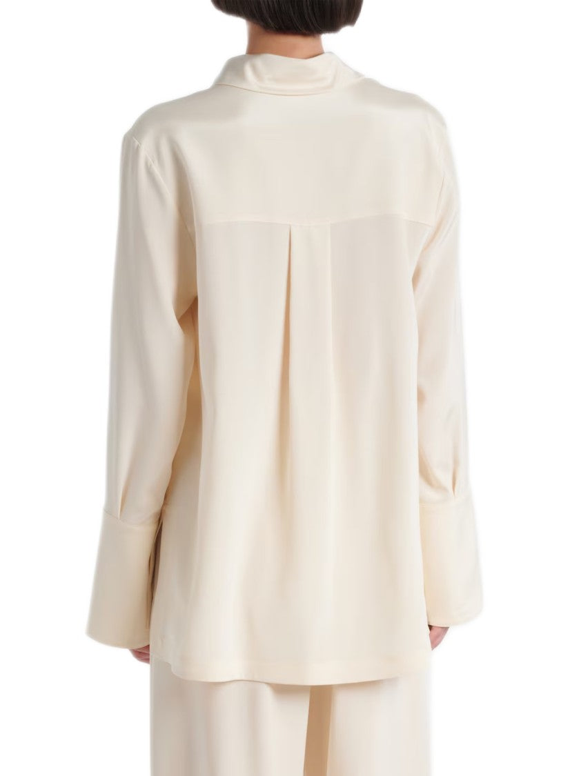 Max Mara Long-Sleeved Silk Blouse With Cut-Out Detailing