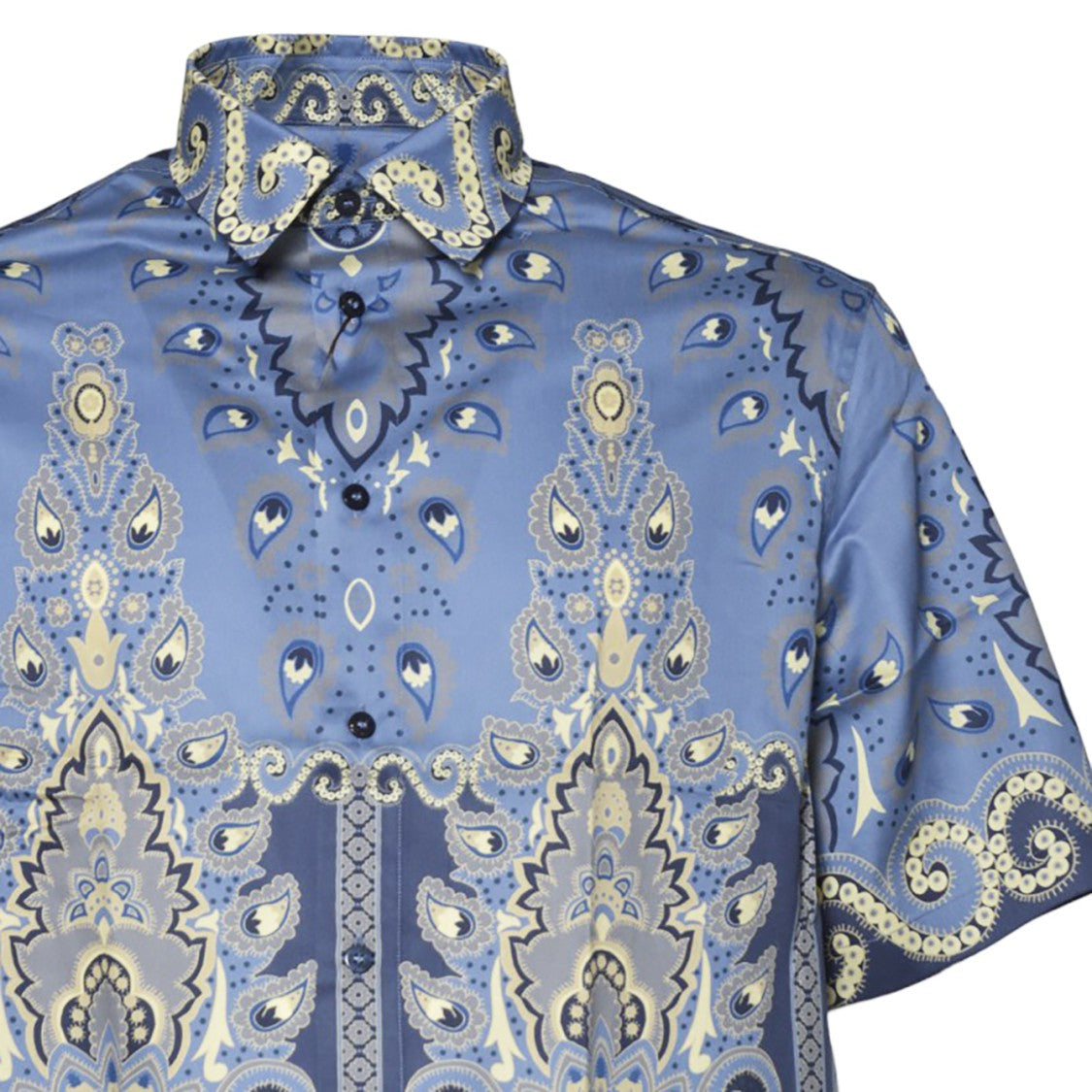 Etro Oversized Short-Sleeved Shirt In Printed Air Force