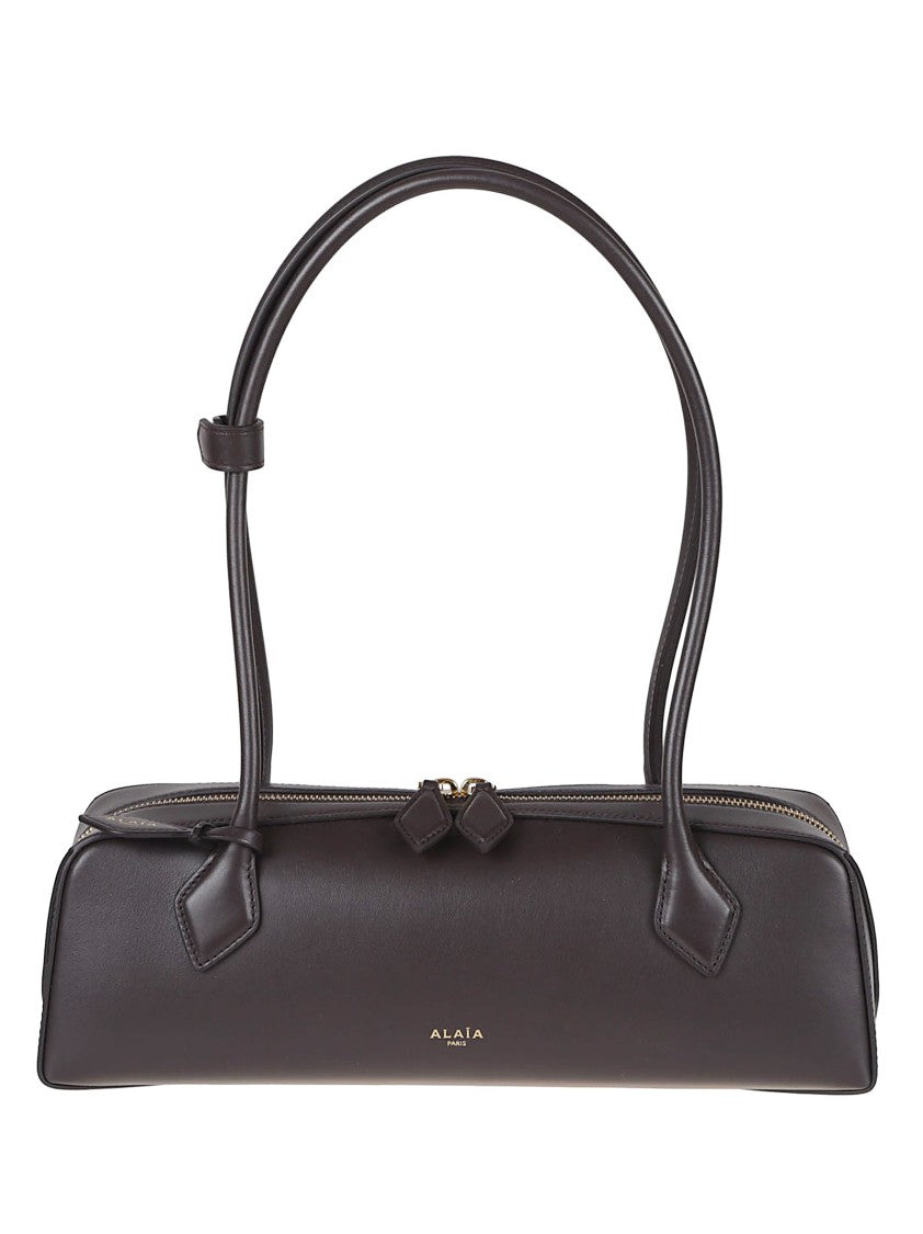 Alaïa Elongated Shoulder Bag In Smooth Calfskin Leather