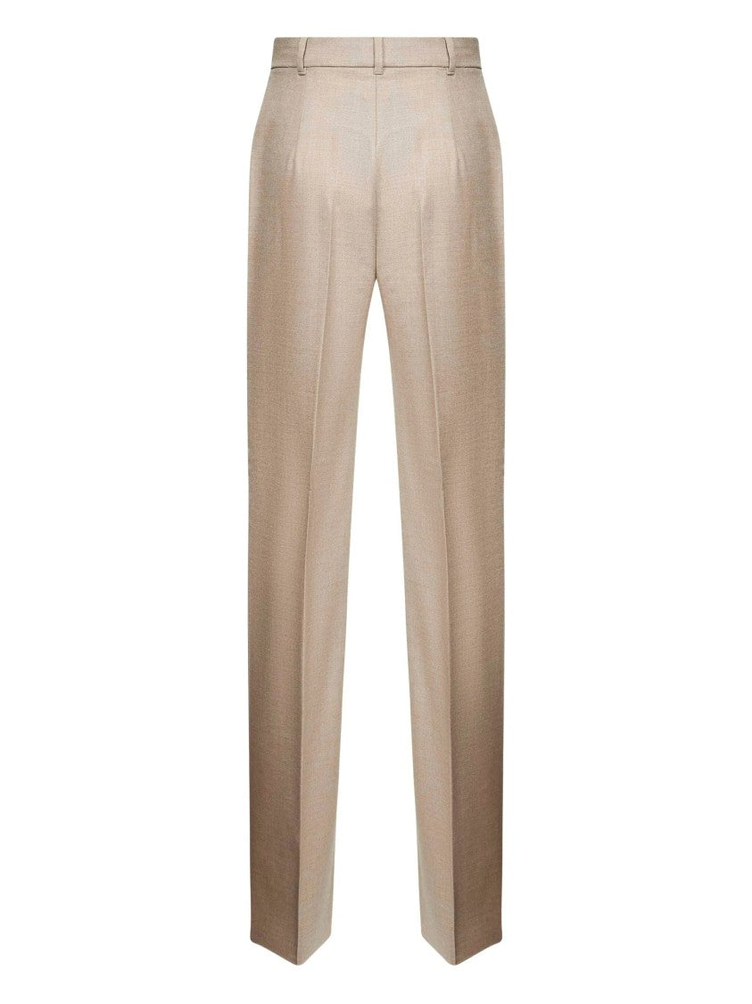 Max Mara Light Beige Lambro Straight-Leg Trousers
