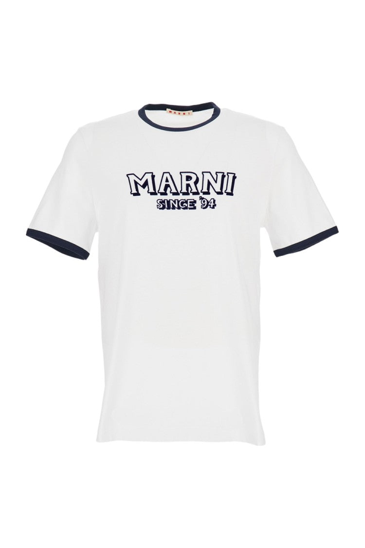 Marni Crew Neck T-Shirt With Front Logo